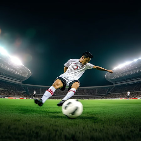 Generative AI KASHIMA, JAPAN - JULY 22, 2021: Ibaraki Kashima football stadium feature shots beforeの素材