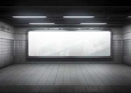 Generative AI Empty train station in the cityの素材