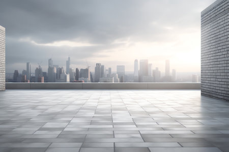 Generative AI Skyscrapers Cityscape Downtown, New York Skyline Buildings. Beautiful Real Estate. Dayの素材