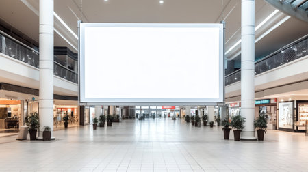 Generative AI light box with luxury shopping mallの素材
