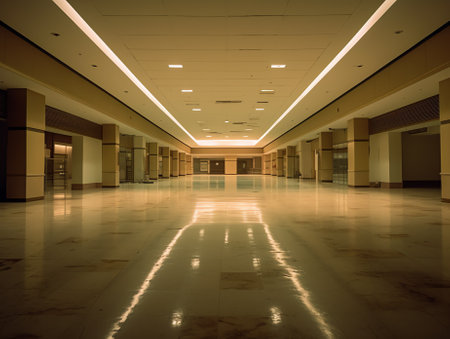 Generative AI Tangshan, Hebei, China - August 3, 2020: night, quiet hospital corridorsの素材