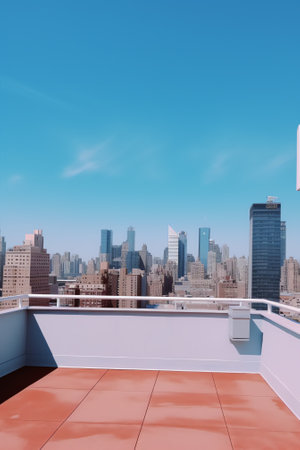 Generative AI Skyscrapers Cityscape Downtown, Chicago Skyline Buildings. Beautiful Real Estate. Dayの素材