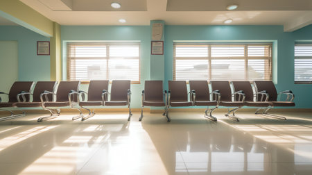 Generative AI Waiting area seat at The Hospital Pharmacy Sectionの素材