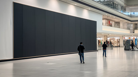 Generative AI Warsaw, Poland. 16 April 2020. Empty Arkadia Westfield shopping center. The city emptiの素材