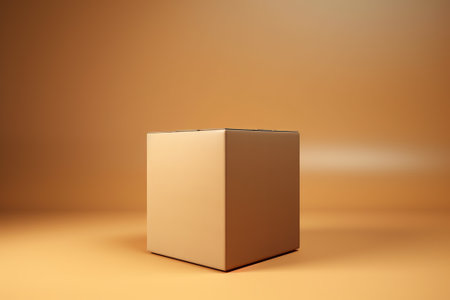 Cardboard box close-up. Abstract texture background.の素材