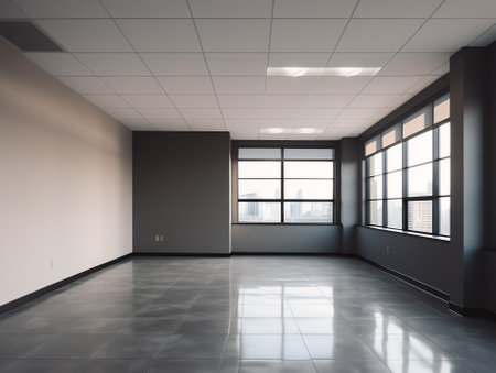 Empty modern room under constructionの素材