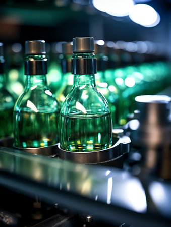 glass bottle after factory production lineの素材