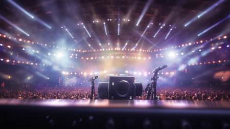 stage equipment for a concertの素材