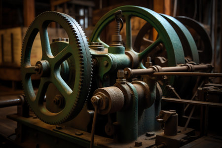 old dusty Industrial machinery abandonedの素材