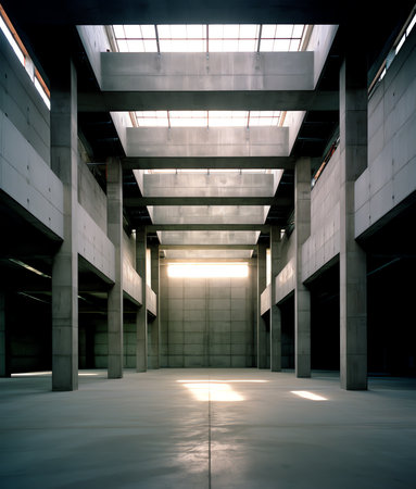 Reinforced concrete hollow attic factory buildingの素材