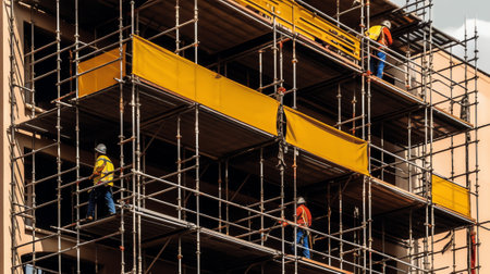 Scaffold for supporting the floor on the construction site.の素材