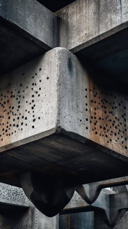 Abstract detail of a cement constructionの素材