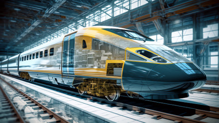 Train station in assembly processの素材