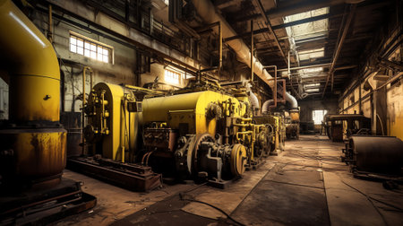 Exploring the Enigmatic Beauty of an Abandoned, Historic Boiler Room: Unveiling the Secrets of a Forgotten Architectural Gemの素材