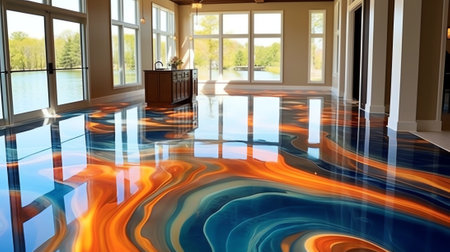 epoxy floor roomの素材