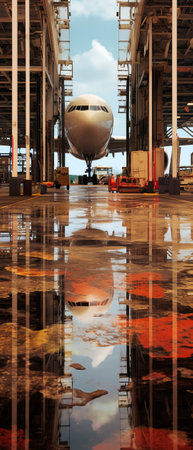 Construction Site, Airport, Airplaneの素材