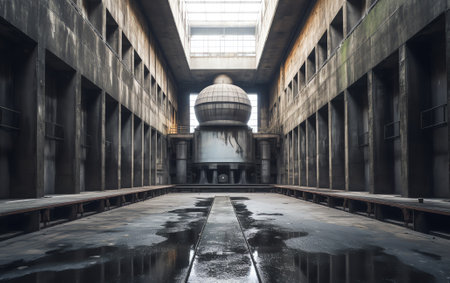 Exploring the Enigmatic Beauty of an Abandoned, Historic Boiler Room: Unveiling the Secrets of a Forgotten Architectural Gemの素材