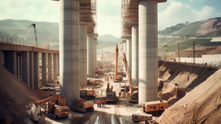 Tunnel Construction - New higway road (asphalt)  tunnel in Taurus mountains - Adana, Turkeyの素材