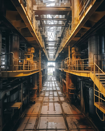 Industrial interior of a thermal power plantの素材