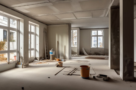Interior of a house under construction. Renovation of an apartmentの素材