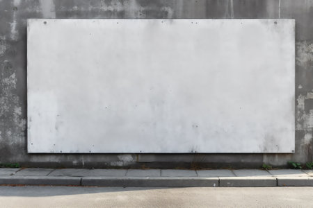 Blank white banner for advertisement on the fence of construction siteの素材