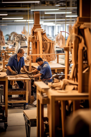 Furniture factory. Manufacture of chairsの素材
