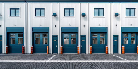 Old metal garages in a row in the city yard. Saint-Petersburgの素材