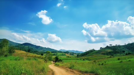 Land for sale in a rural areaの素材