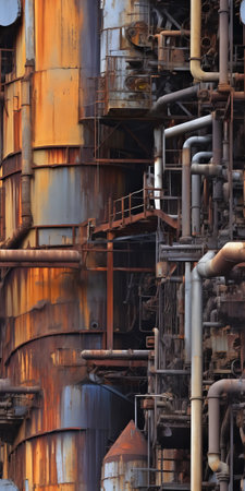 Abandoned Industrial Complex Rusty Pipesの素材