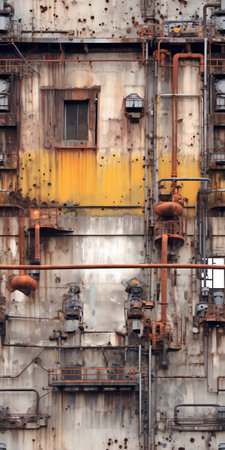 Exterior of the main building of the old thermal station. Power plant facilitiesの素材