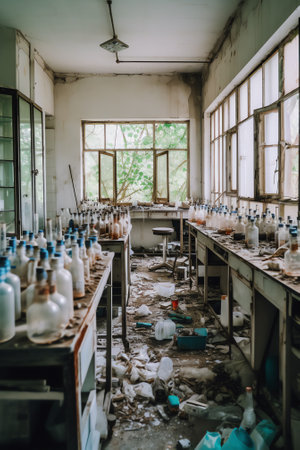 abandoned chemical treatments workshopの素材