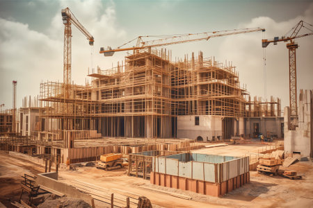 building construction siteの素材