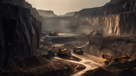 abandoned quarry for stone miningの素材