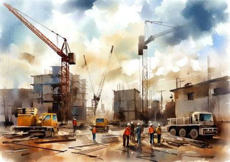 Under construction siteの素材