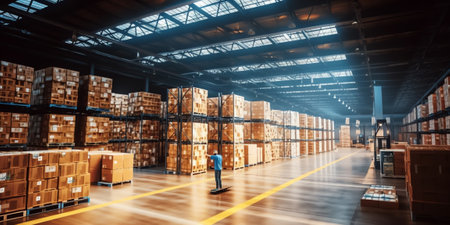 interior of a warehouseの素材