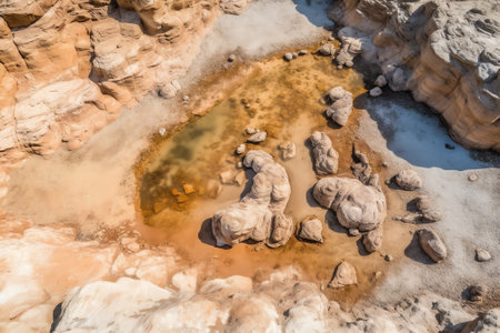 Rocks in a stream bedの素材