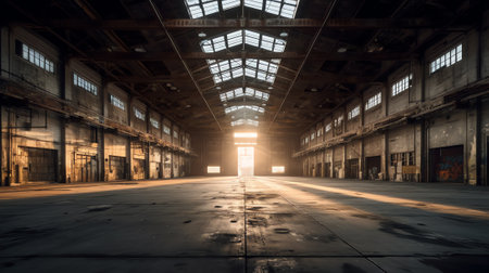 Abandoned industry hallの素材