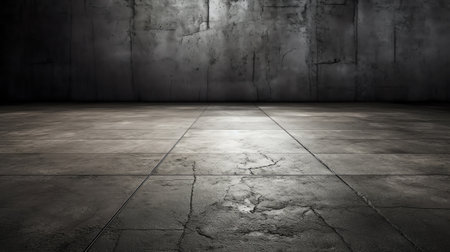 Texture dark concrete floor with mist or fogの素材