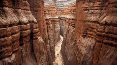 The famous red road hiking Capitol Reef National Park in Utahの素材