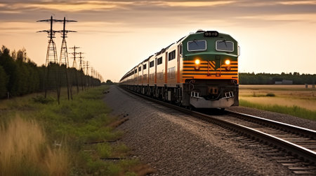 Generative AI : A Railroad Tank Car On Trackの素材