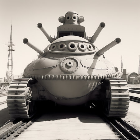 Generative AI : A Railroad Tank Car On Trackの素材