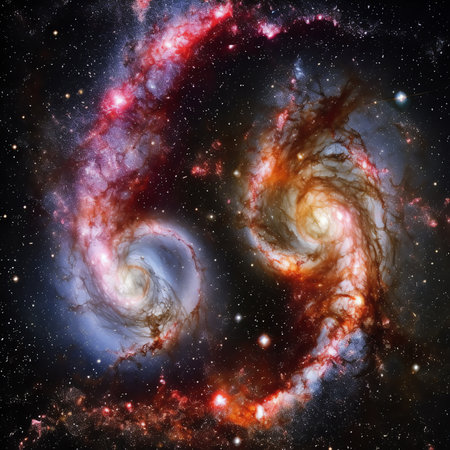 Generative AI : A picture of the milkyway galaxy Processed by stacking multiple exposure into one picture Contain noiseの素材