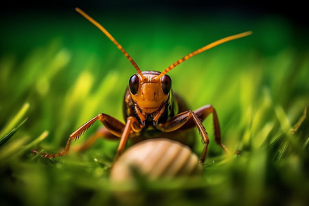 Generative AI : Acheta domestica It is a cricket used as food for reptiles in terrariums It is the food of the future for humans because of its high protein contentの素材