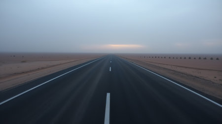 Generative AI : Amazing highway of UAE Sharjah Khorfkhan roadの素材