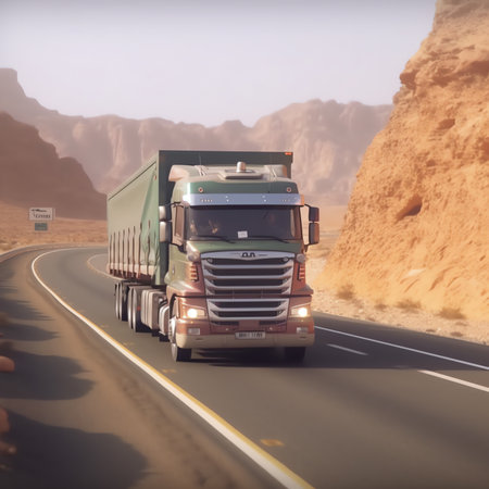 Generative AI : Amazing highway of UAE Sharjah Khorfkhan roadの素材