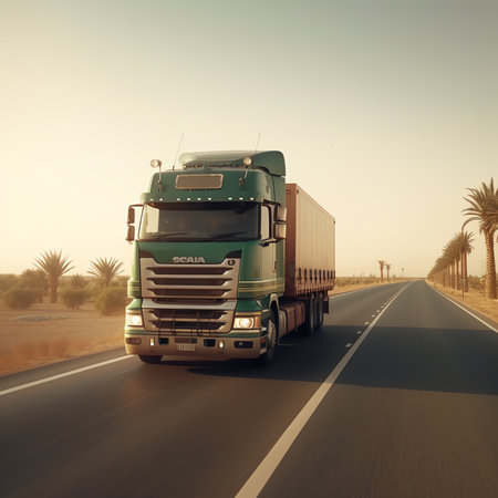 Generative AI : Amazing highway of UAE Sharjah Khorfkhan roadの素材