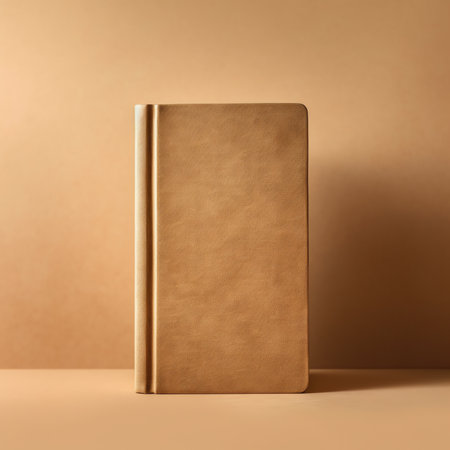 Generative AI : Brown leather book coverの素材