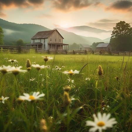 Generative AI : Cades Cove Great Smoky Mountains National Parkの素材