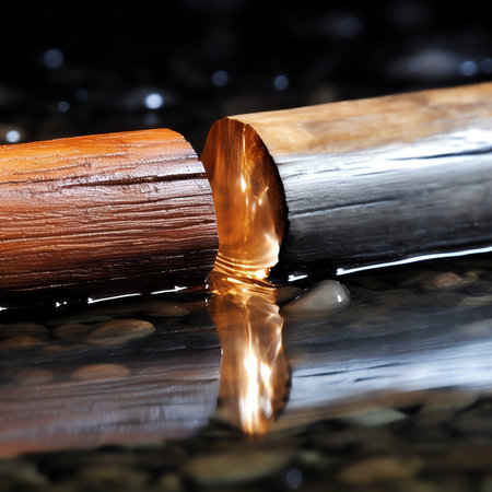 Generative AI : Closeup of canoe bow on waterの素材