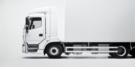 Generative AI : Damage closeup on white truckの素材